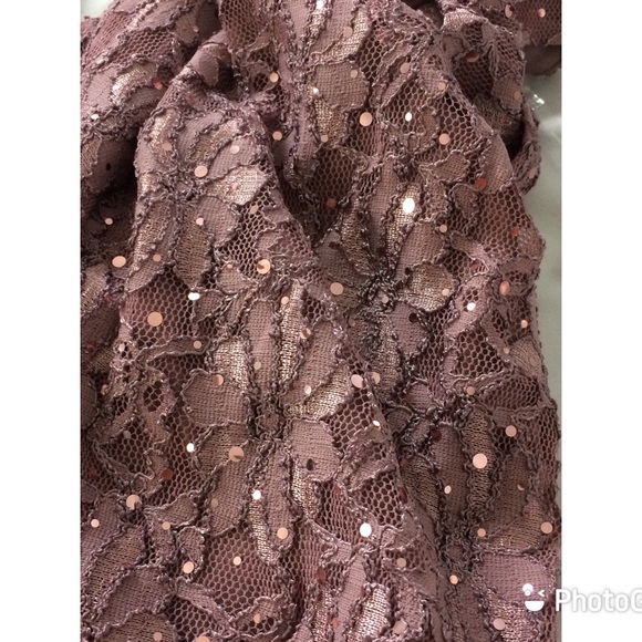 NWT Dressbarn Sleeveless Sparkly Mauve Dress - Picture 5 of 5